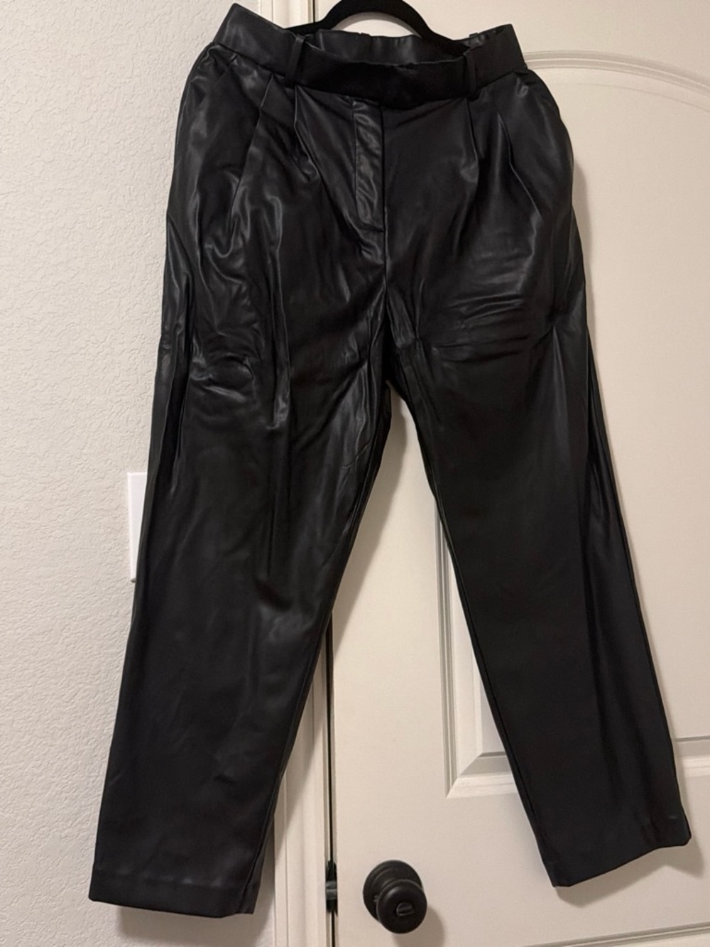 Women’s Black Faux Leather Pants